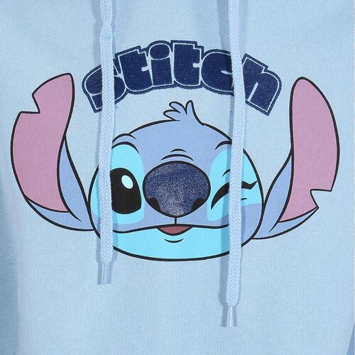 Unisex Hættetrøje Stitch Cute Face Blå S