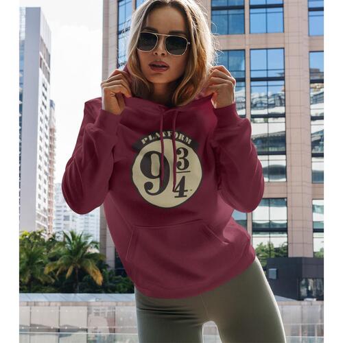 Unisex Hættetrøje Harry Potter Platform 9 and 3 Quarters Bourgogne XL