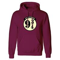 Unisex Hættetrøje Harry Potter Platform 9 and 3 Quarters Bourgogne XXL