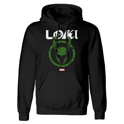 Unisex Hættetrøje Marvel Distressed Logo Sort S