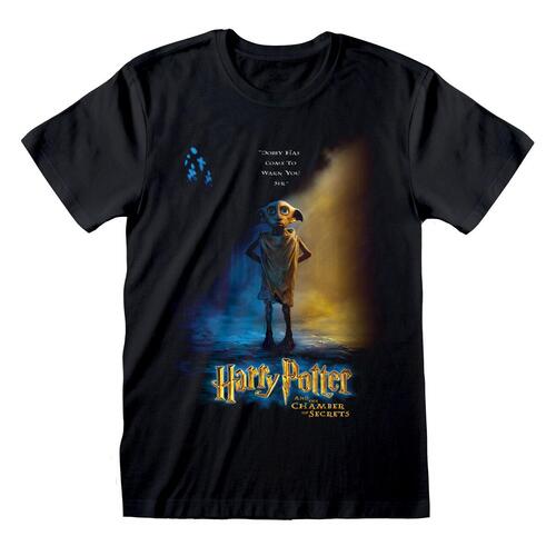 Kortærmet T-shirt Harry Potter Dobby Poster Sort Unisex S