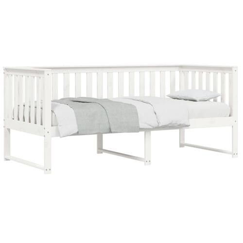 Daybed 90x200 cm massivt fyrretræ hvid
