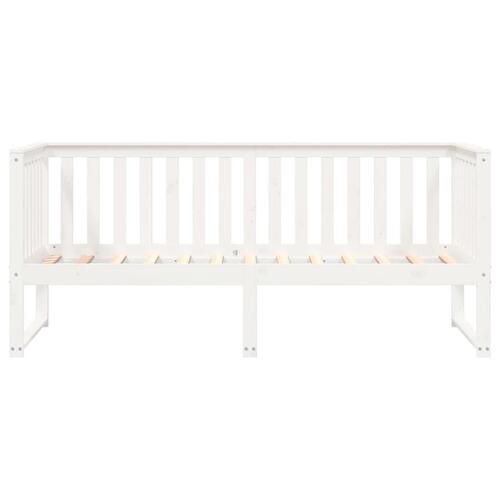 Daybed 90x200 cm massivt fyrretræ hvid