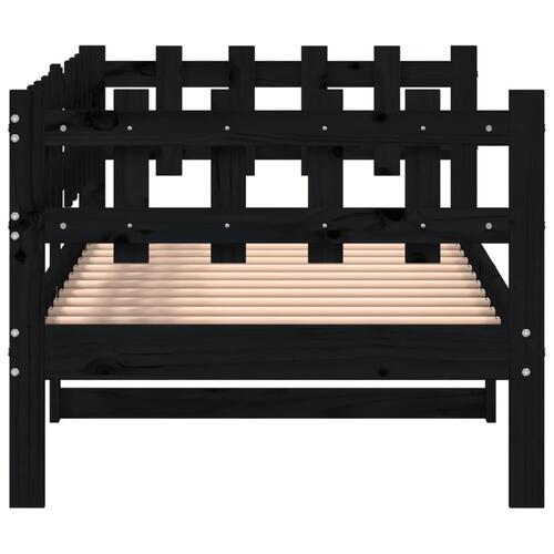 Daybed 90x200 cm massivt fyrretræ sort