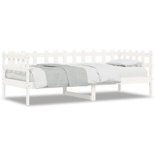 Daybed 90x190 cm massivt fyrretræ hvid