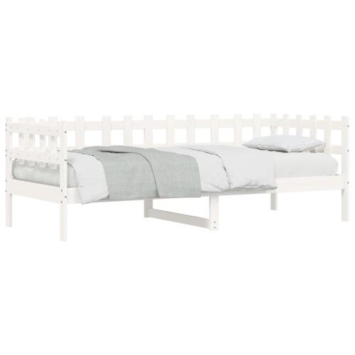 Daybed 90x190 cm massivt fyrretræ hvid