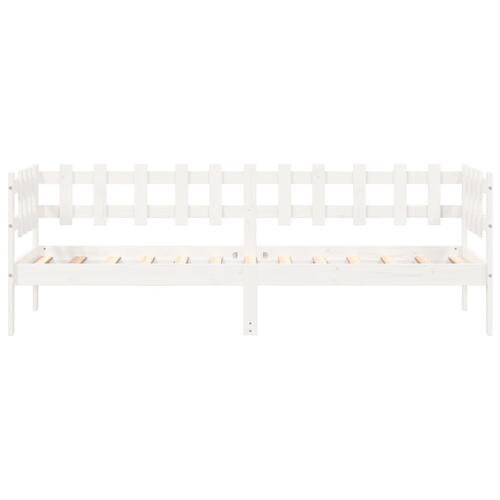 Daybed 90x190 cm massivt fyrretræ hvid