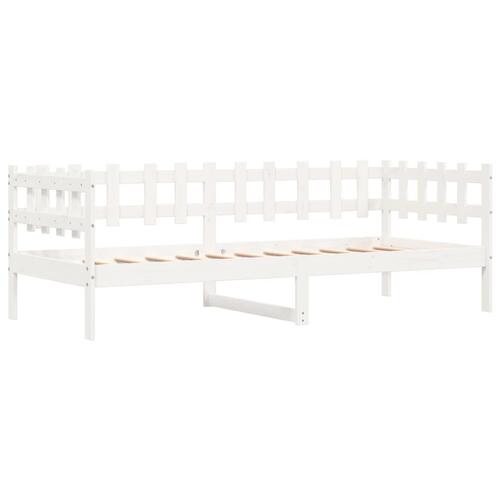 Daybed 90x190 cm massivt fyrretræ hvid