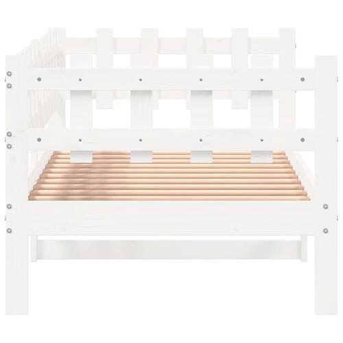 Daybed 90x190 cm massivt fyrretræ hvid