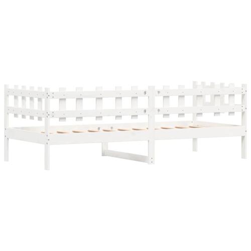 Daybed 90x190 cm massivt fyrretræ hvid