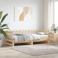 Daybed med udtræk 2x(90x200) cm massivt fyrretræ