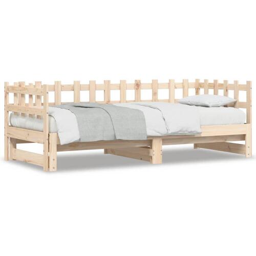 Daybed med udtræk 2x(90x190) cm massivt fyrretræ