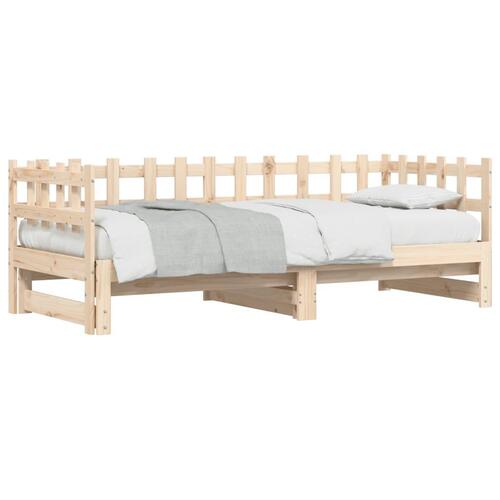 Daybed med udtræk 2x(90x190) cm massivt fyrretræ