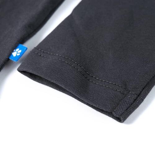 Langærmet T-shirt til børn str. 128 antracitgrå