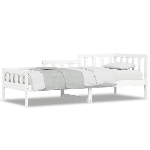 Daybed 80x200 cm massivt fyrretræ hvid