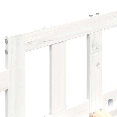 Daybed 80x200 cm massivt fyrretræ hvid