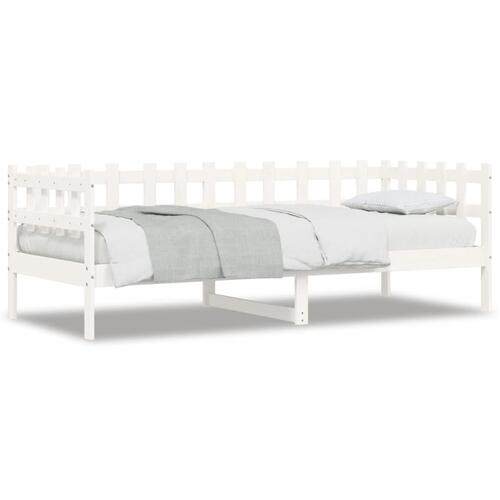 Daybed 80x200 cm massivt fyrretræ hvid