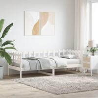 Daybed 90x200 cm massivt fyrretræ hvid