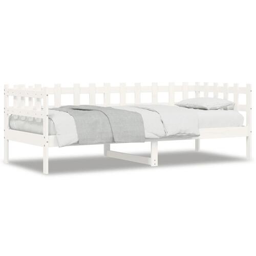 Daybed 90x200 cm massivt fyrretræ hvid