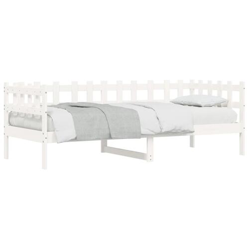 Daybed 90x200 cm massivt fyrretræ hvid