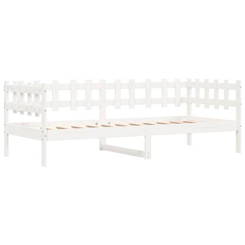 Daybed 90x200 cm massivt fyrretræ hvid