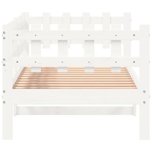 Daybed 90x200 cm massivt fyrretræ hvid