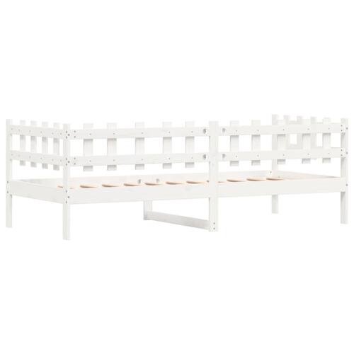 Daybed 90x200 cm massivt fyrretræ hvid