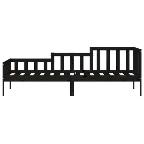 Daybed 90x190 cm massivt fyrretræ sort