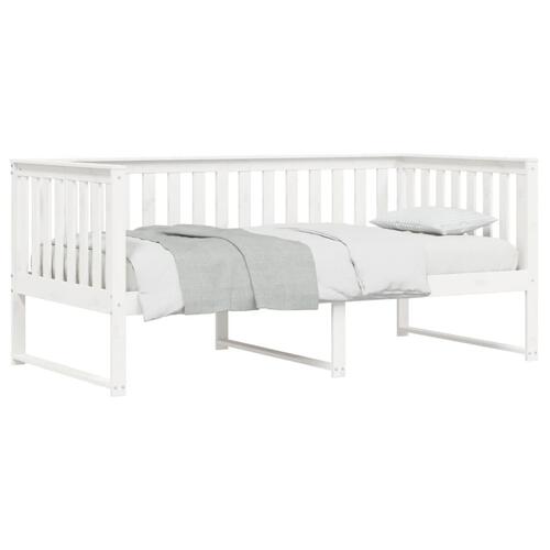 Daybed 100x200 cm massivt fyrretræ hvid