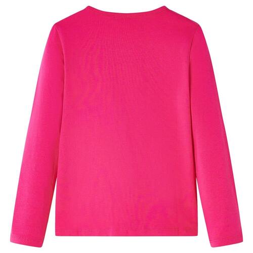 Langærmet T-shirt til børn str. 140 pink