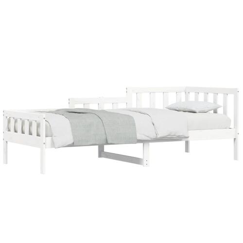 Daybed 90x200 cm massivt fyrretræ hvid