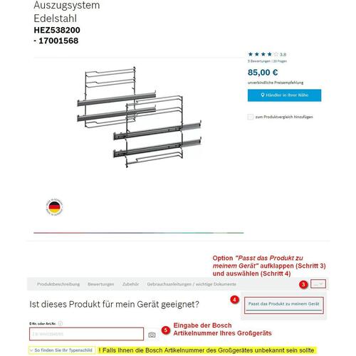 Multifunktions-ovn BOSCH HEZ538000