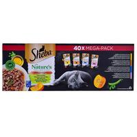 Kattemad Sheba Nature's Collection Mix Kylling Laksefarvet Tun Kalkun 40 x 85 g