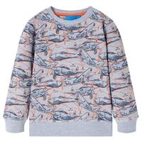 Sweatshirt til børn str. 116 gråmeleret