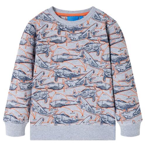 Sweatshirt til børn str. 116 gråmeleret
