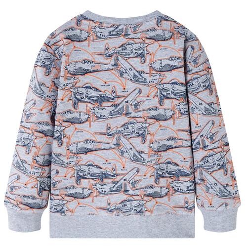 Sweatshirt til børn str. 116 gråmeleret