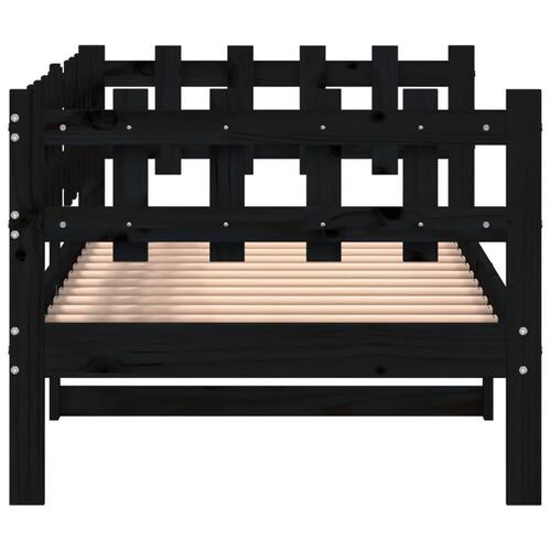 Daybed 90x190 cm massivt fyrretræ sort