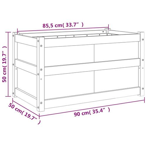 Plantekasse 90x50x50 cm massivt fyrretræ