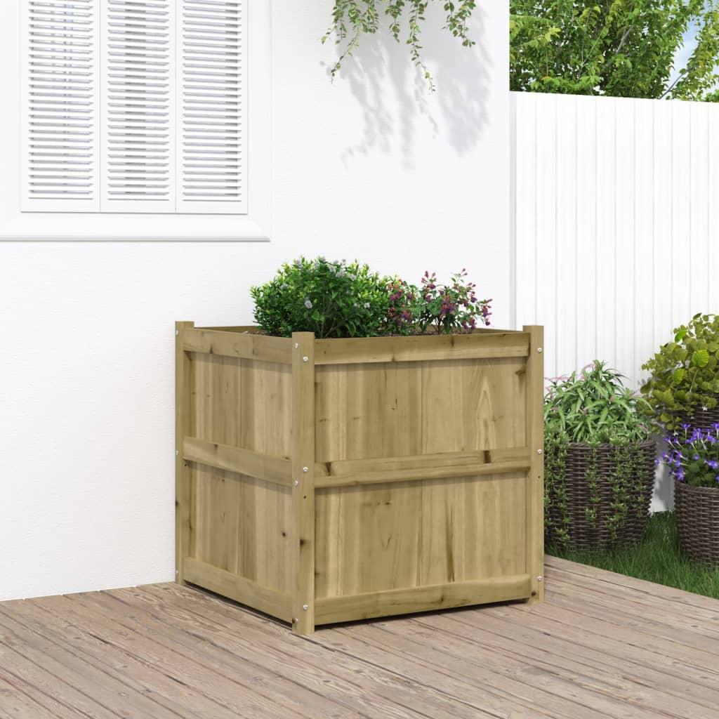 Plantekasse 70x70x70 cm imprægneret fyrretræ