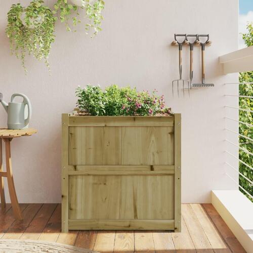 Plantekasse 70x70x70 cm imprægneret fyrretræ