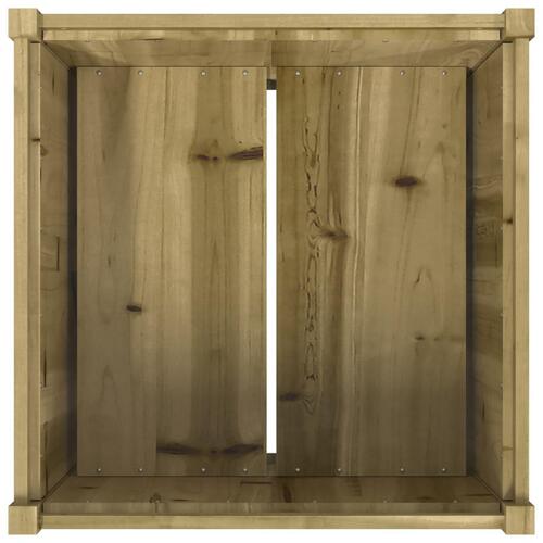 Plantekasse 70x70x70 cm imprægneret fyrretræ