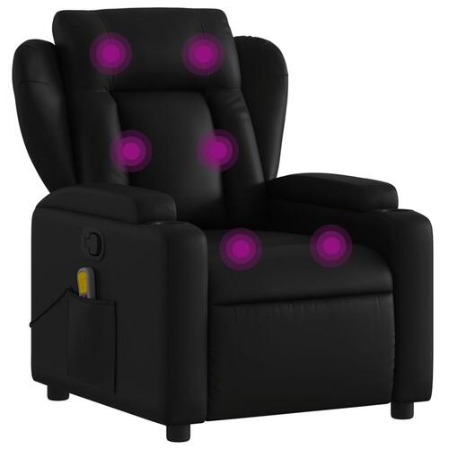 Massagestol kunstlæder sort