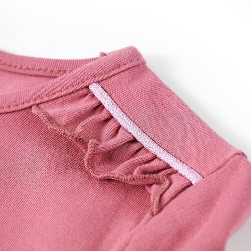 Langærmet T-shirt til børn str. 92 pink
