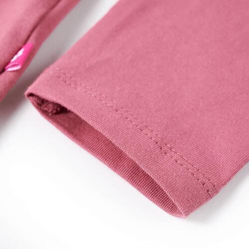 Langærmet T-shirt til børn str. 92 pink