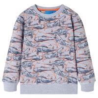 Sweatshirt til børn str. 128 gråmeleret