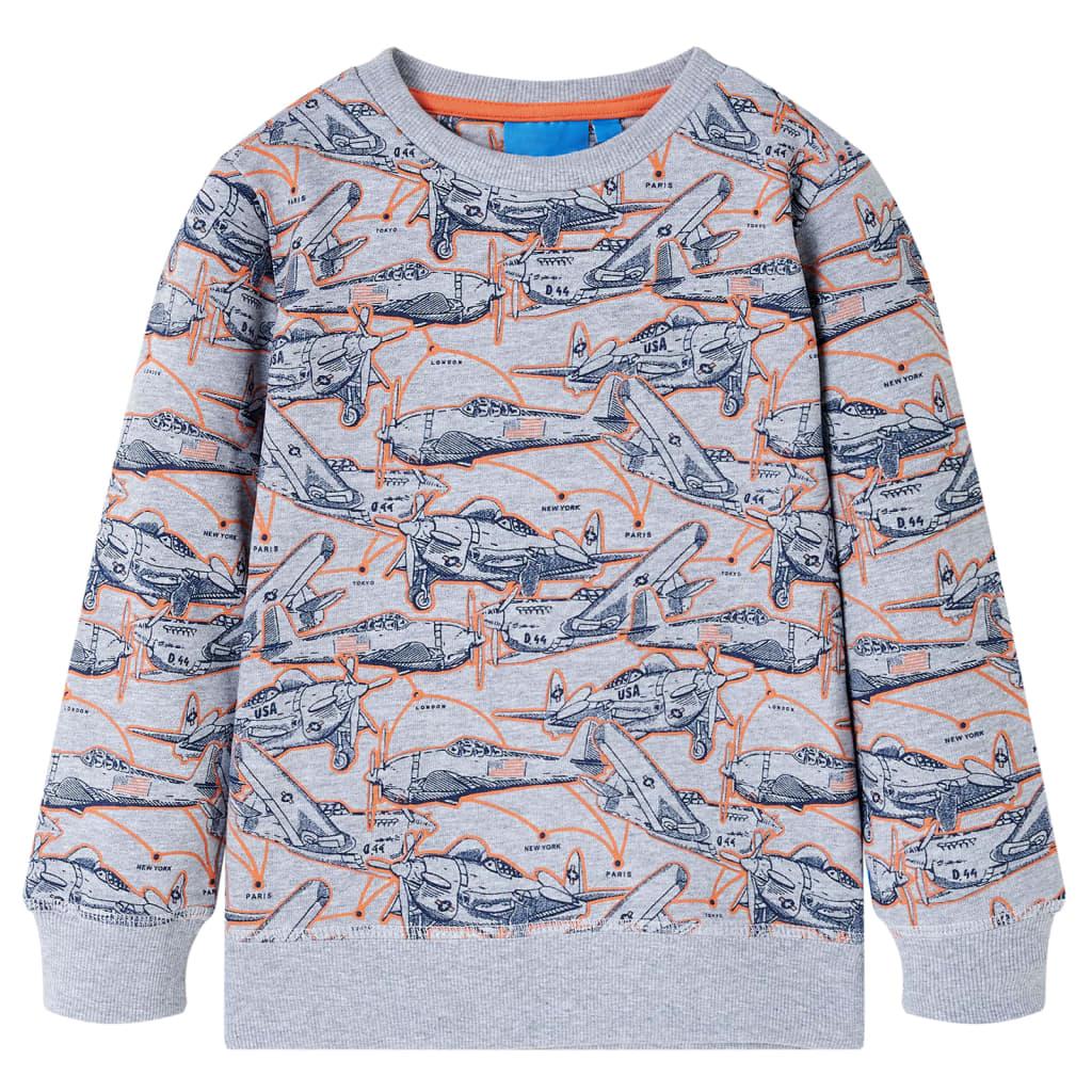 Sweatshirt til børn str. 128 gråmeleret