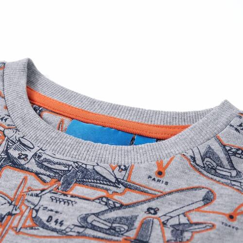 Sweatshirt til børn str. 128 gråmeleret