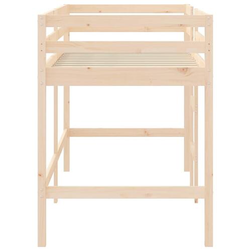 Højseng med stige 90x200 cm massivt fyrretræ