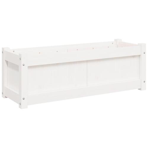 Plantekasse 90x31x31 cm massivt fyrretræ hvid