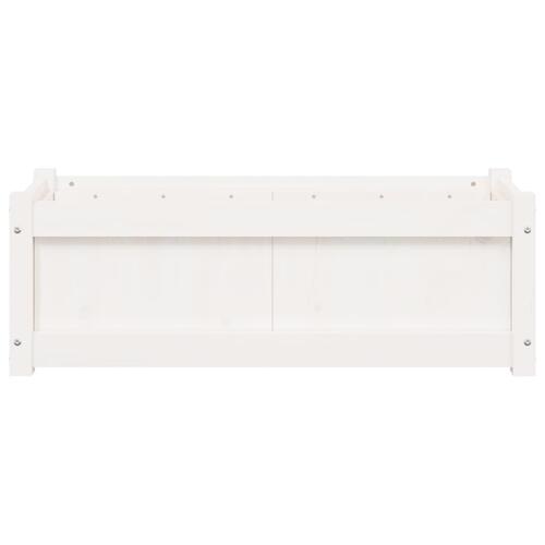 Plantekasse 90x31x31 cm massivt fyrretræ hvid